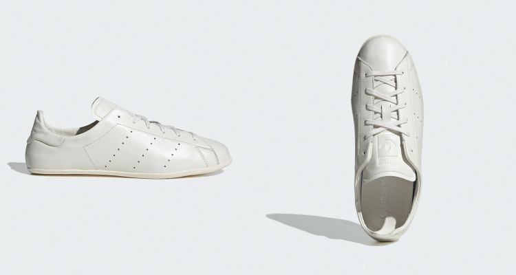 來自adidas Stan Smith系列的白色運動鞋,鞋面選用細緻皮革打造,側邊以打孔排列呼應標誌性的三條線設計,讓呼吸感與辨識度兼具。