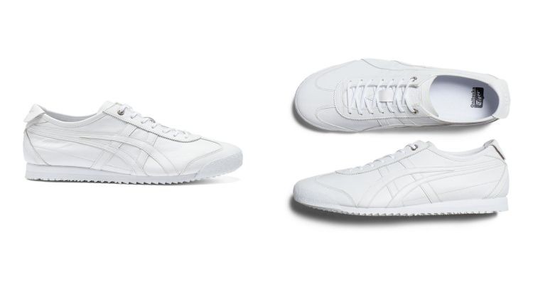 Onitsuka Tiger經典Mexico 66 Sd系列承襲品牌經典靈魂元素,標誌性的交叉鞋跟設計、纖細鞋帶與低調的薄底輪廓。