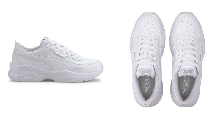 Puma Cilia Mode休閒運動鞋以流暢的鞋身線條結合厚實鞋底,鞋面選用柔軟合成皮革,搭配細緻縫線與品牌經典跑道線條。