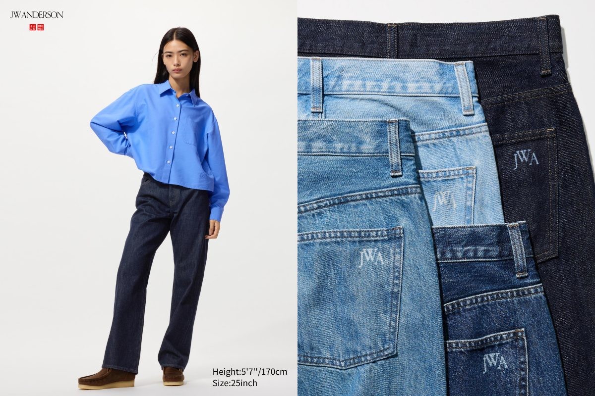Uniqlo 與JW Anderson 的合作已成為許多人期待的系列，在本季推出的直筒褲，品牌運用基本的丹寧褲為基礎，加上恰如其分磅數，讓褲款達到硬挺且具有修飾的效果，沒有過分的裝飾點綴，亦讓這條褲款能融入日常多種風格的穿搭之中。