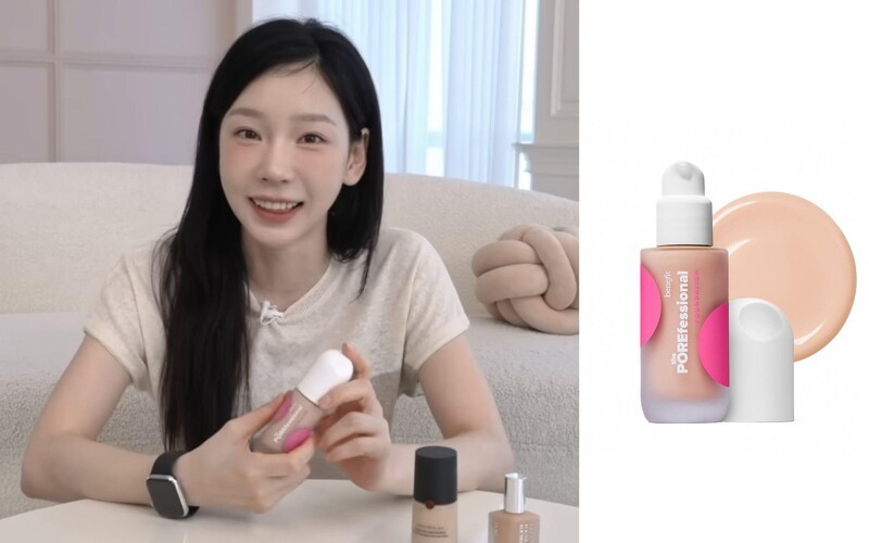 翻攝 YouTube @taeyeonofficial 탱코덕 EP.01/ Benefit 啞光粉底液,NT1,850