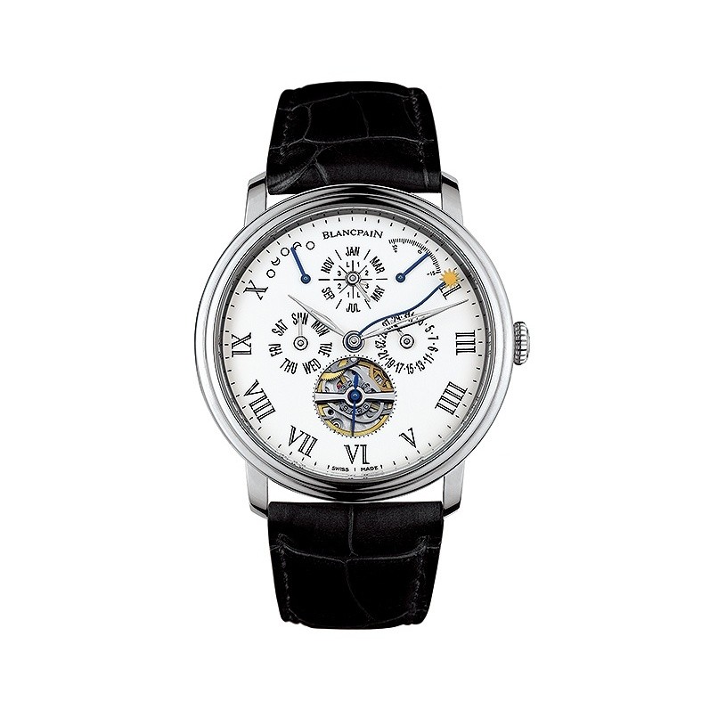 Blancpain 寶珀的 Villeret Running Equation 腕錶,於2004年首次推出,配備萬年曆、用以顯示均時差的獨立分針,以及持續顯示時間的運行等式裝置。