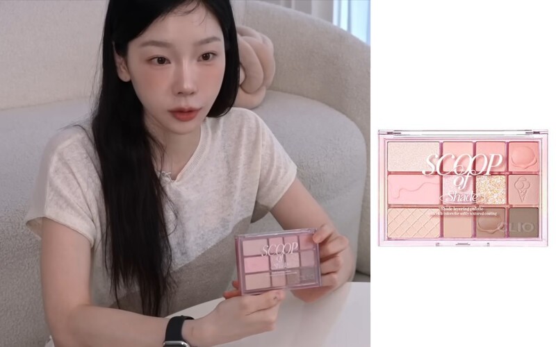 翻攝 YouTube @taeyeonofficial 탱코덕 EP.01/ Clio 聖代眼影盤 #03 Scoop of Shade,NT749