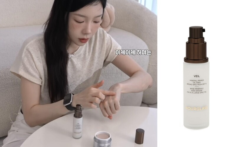 翻攝 YouTube @taeyeonofficial 탱코덕 EP.01/ Hourglass 柔紗礦物妝前乳,NT1,160