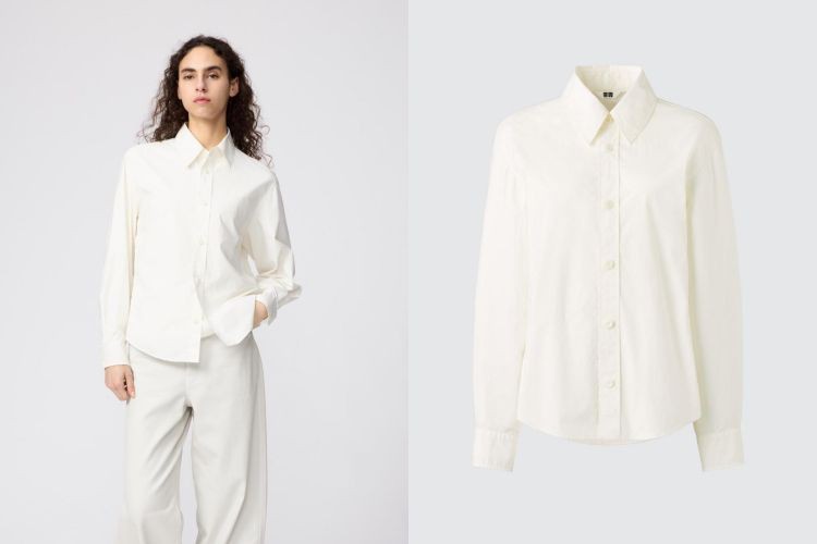 來自Uniqlo U系列的這款襯衫,以寬袖設計在標準版型中增添更多呼吸感,純棉府綢材質細膩而輕盈,質地挺括卻不失柔軟。