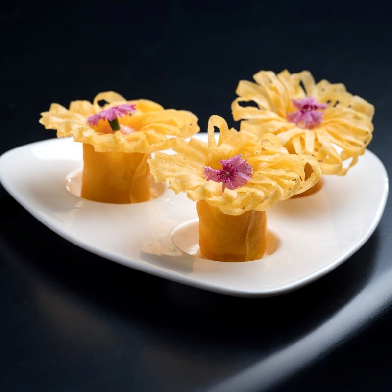 菊花龍蝦春卷