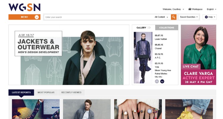 WGSN(Worth Global Style Network),是一家來自英國的全球趨勢預測機構,主要提供服務涵蓋時尚、設計、生活、美容、零售…等多元領域產業的未來趨勢分析與商業資訊。