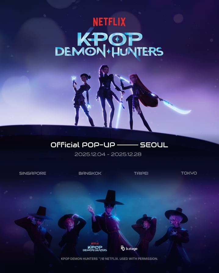 續作還等不及也沒關係,《K-pop 獵魔女團》繼與韓國愛寶樂園聯名造成話題後,日前正式宣佈將於下個月啟動亞洲巡迴快閃店,再跑遍首爾、新加坡、曼谷、東京後,最終站將來到台北,時間訂定於 2026 年 1 月 3 日到 1 月 18 日。
