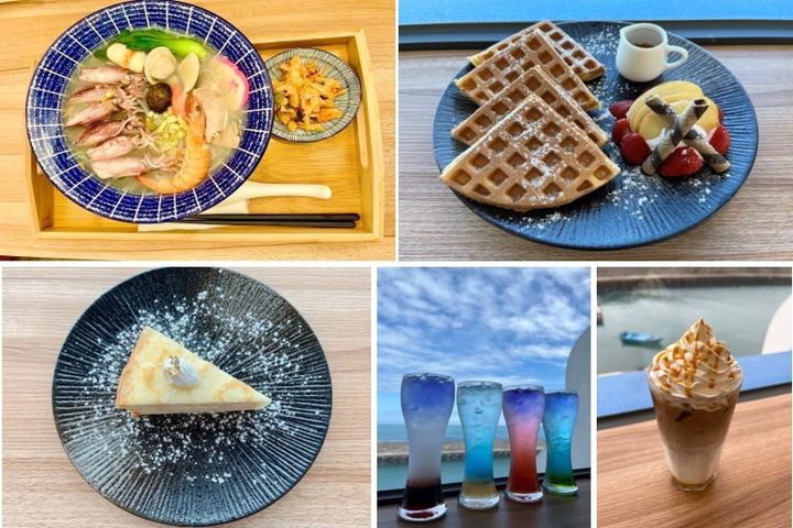 ▲金點草里驛棧販售各項特色美食。　圖：新北市政府漁業及漁港事業管理處 ／提供
