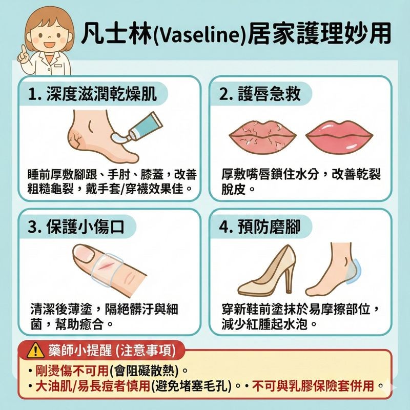 陳佳玲說明凡士林的多項功能。(翻攝自臉書@藥玩家-玲玲藥師)