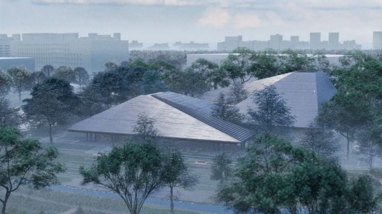 新竹「未來美術館」已正式進入籌備階段，預計於 2030 年完工。基地坐落於新竹縣立總圖書館旁，鄰近東興圳公園，周邊綠意充沛。建築由竹間聯合建築師事務所操刀，設計以「三合院」為靈感，透過低斜屋頂線條與木構造建築，弱化量體的厚重感，並藉由時間與光影變化，增添空間的趣味性與層次感。