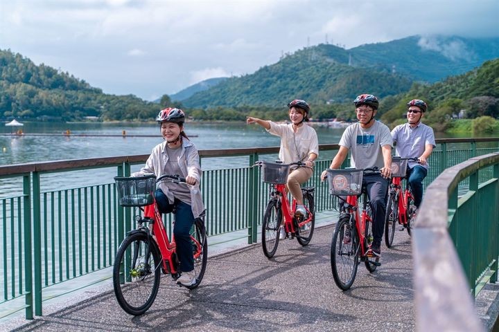 ▲鯉魚潭環潭自行車道。　圖：花東縱谷國家風景區管理處／提供