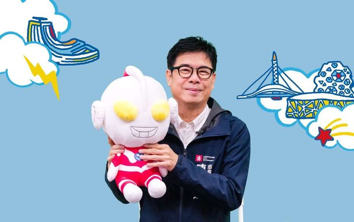 ▲陳其邁市長公布「2026高雄冬日遊樂園」主題 IP 為「超人力霸王」。　圖：高雄市政府／提供