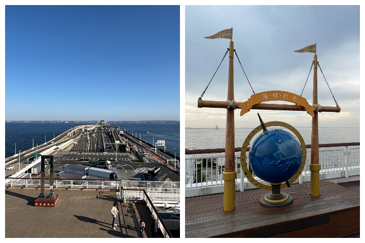 ▲東京灣跨海公路延伸至海中央，「海螢」可360度飽覽海景與天際線。　圖：向日遊／提供