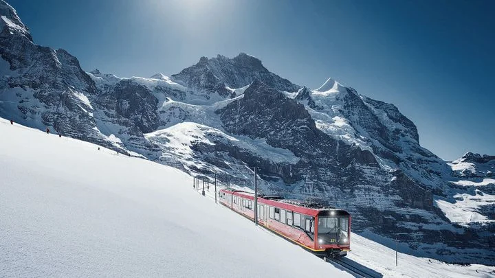 ▲少女峰鐵路雪景。　圖：少女峰鐵路公司／提供