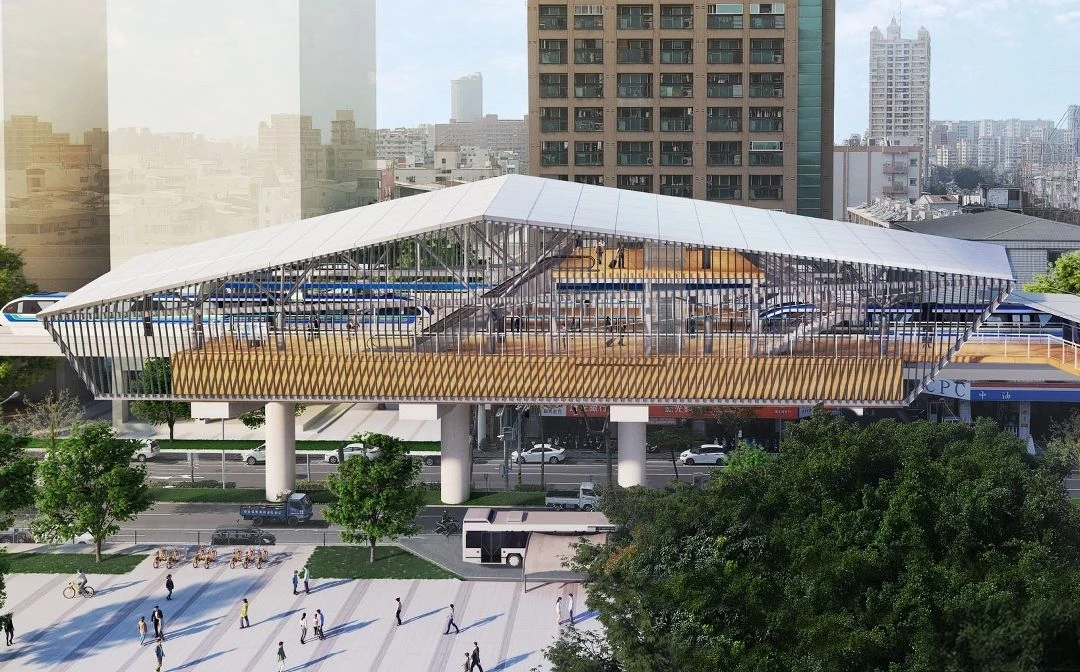 台南捷運「藍線」共規劃 10 個上車地點：B1 站（中華路與台鐵大橋站交會處）、B2 站（中華路與中山南路口）、B3 站（中華路與中華二路口）、B4 站（中華路與小東路口）、B5 站（中華東路一段與平實路口）、B6 站（中華東路二段 203 巷路口）、B7 站（中華東路三段與崇德四街七巷路口）、B8 站（中華東路三段 399 巷路口）、B9 站（東門路三段 226 巷路口）、B10 站（中山路與裕忠路口）。