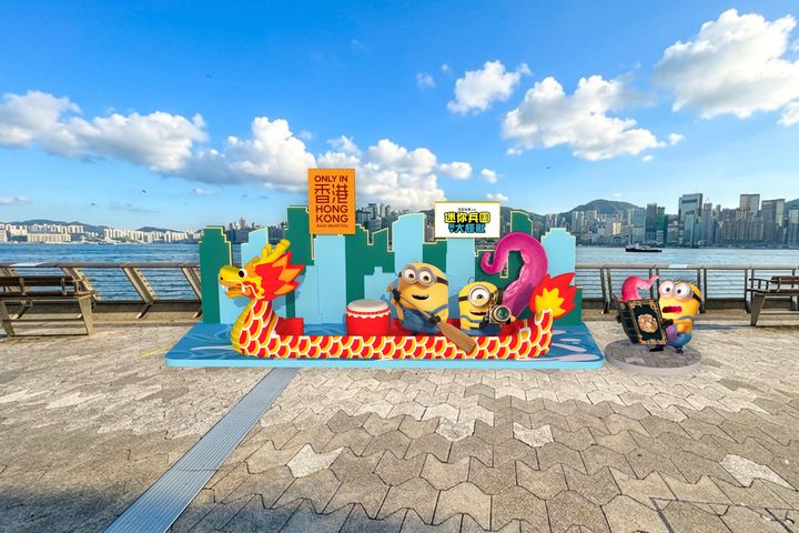 ▲與電影《小小兵&大怪獸》聯名的龍舟主題裝置（示意圖）。　圖：香港旅遊發展局／提供