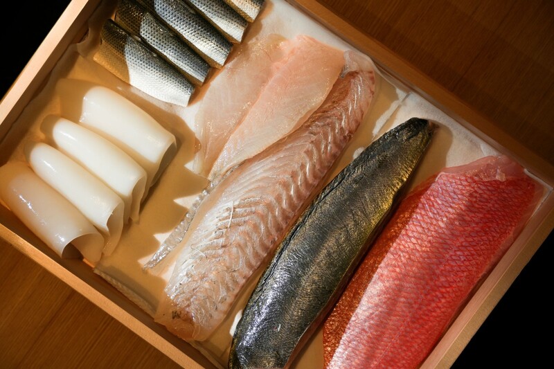 用餐前會展示當日食材。