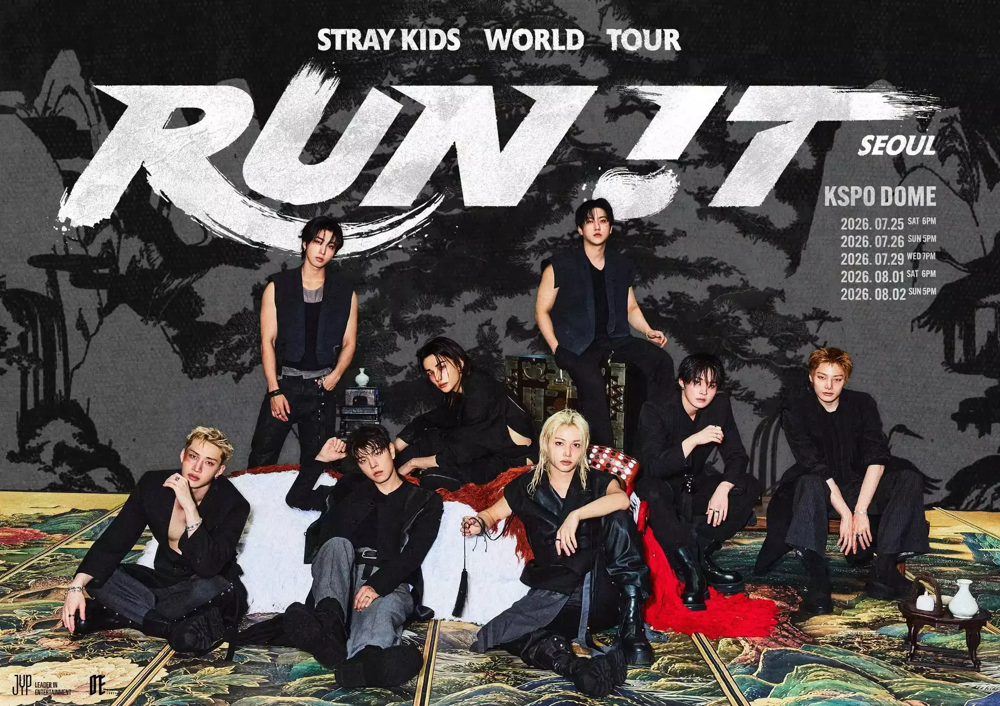 Stray Kids 於今年正式啟動「Run IT」世界巡演,巡演於 7 月 25、26、29 日以及 8 月 1、2 日率先在首爾奧林匹克公園 KSPO DOME 舉行 5 場演出,接著一路前進其他城市。