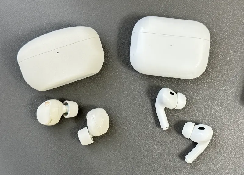 ▲SONY WF-1000XM5音質無敵，但如果以配戴的舒適性還是推AirPods Pro 2。（圖／周淑萍攝）