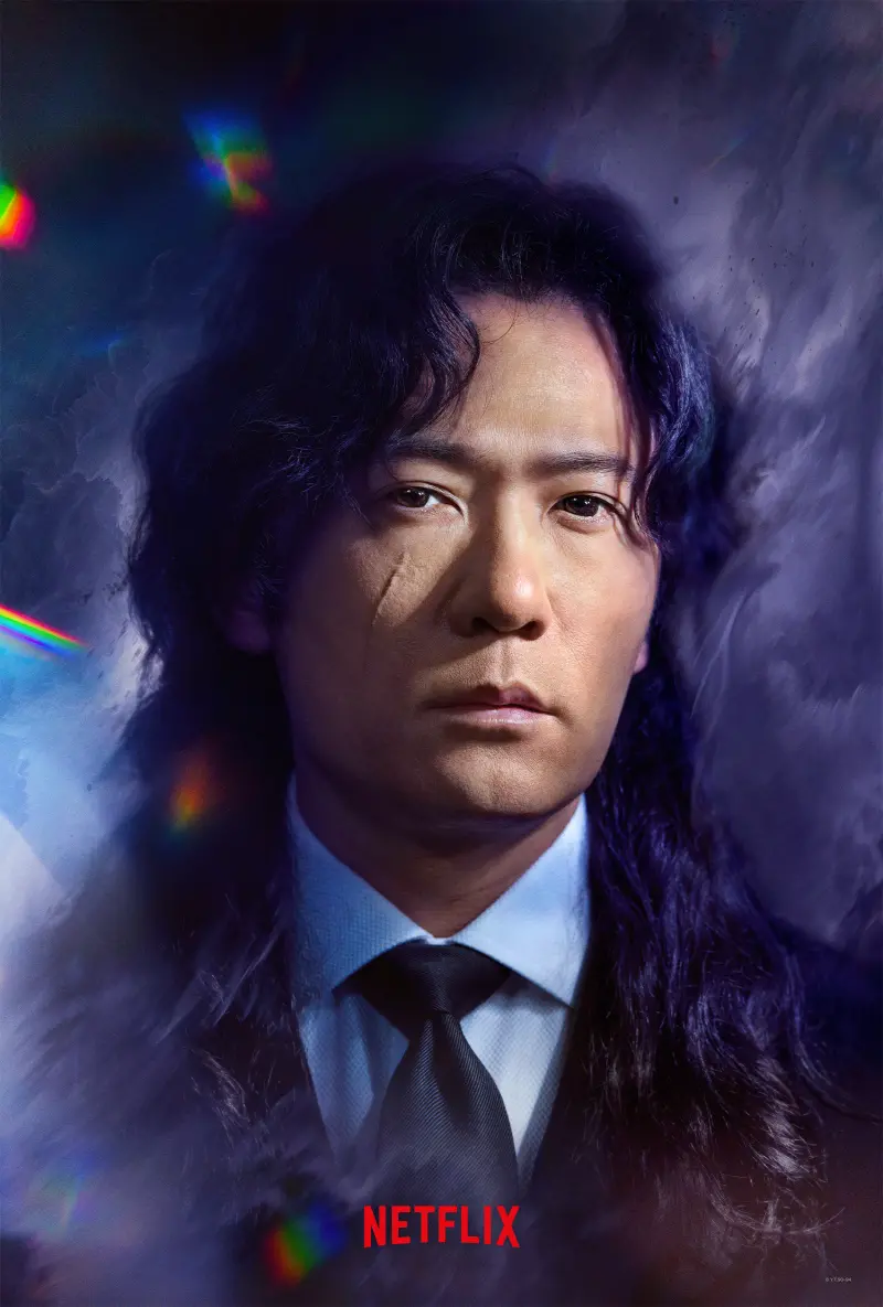 ▲反派角色左京（稻垣吾郎 飾）命令戶愚呂兄弟去追殺幽助。（圖／Netflix）