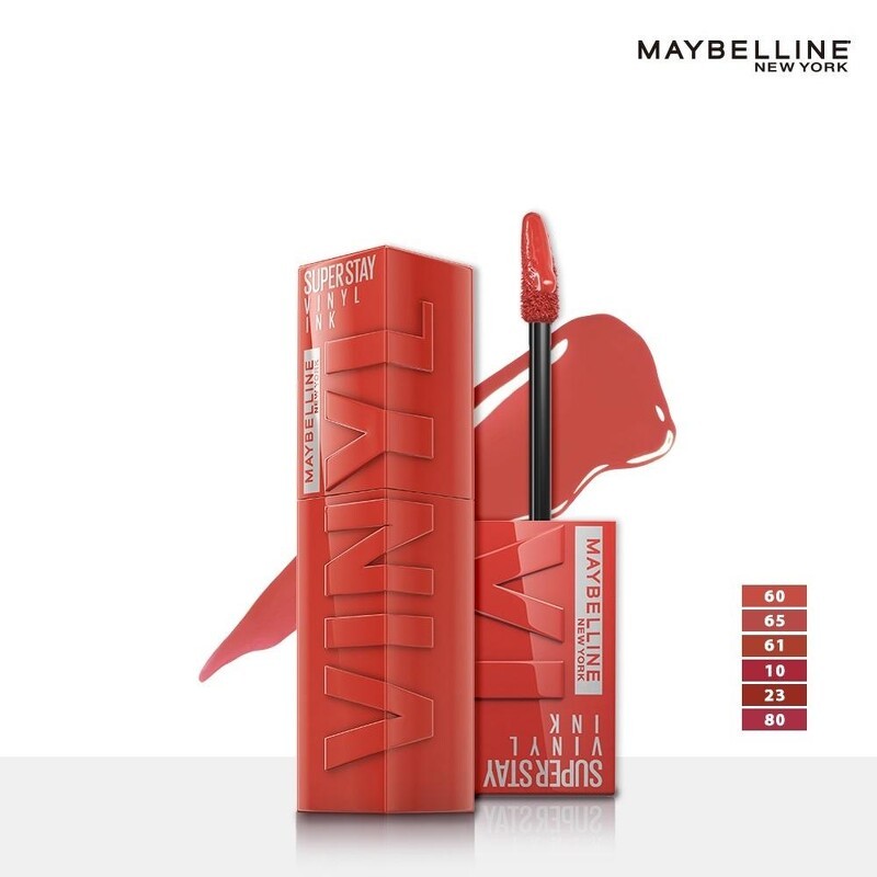 MAYBELLINE媚比琳超持久水光鎖吻唇釉(#60水蜜桃炸彈)，NT424