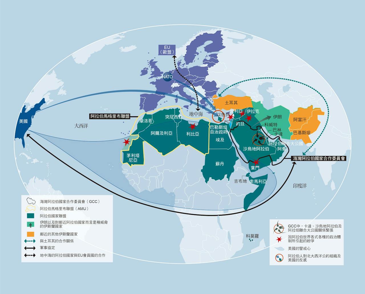 最新世界情勢地圖》：從阿拉伯角度來看，世界長什麼樣子？ - TNL The News Lens 關鍵評論網
