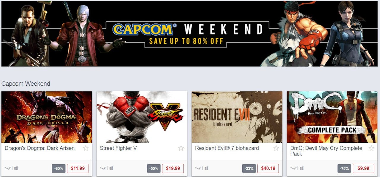 是Humble Bundle進行Capcom遊戲特賣 折扣最低2折起這篇文章的首圖