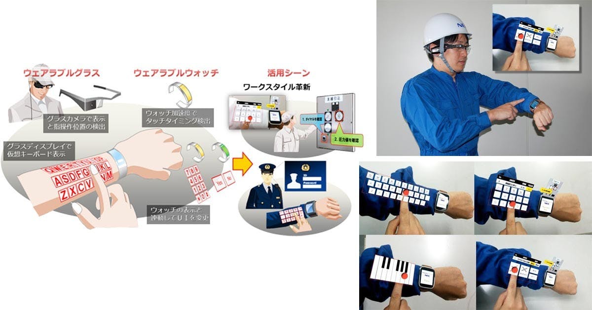 是NEC開發ARmKeypad裝置,使用者可直接在手臂上打字輸入指令這篇文章的首圖
