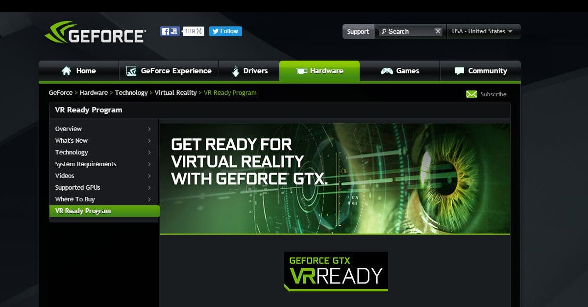 是CES 2016:Nvidia發表VR裝置適用之最佳軟硬體規格清單這篇文章的首圖