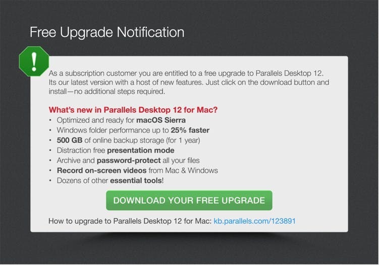 是好康大放送!Parallels Desktop 11可免費升級Parallels Desktop 12現省49.9美金這篇文章的首圖