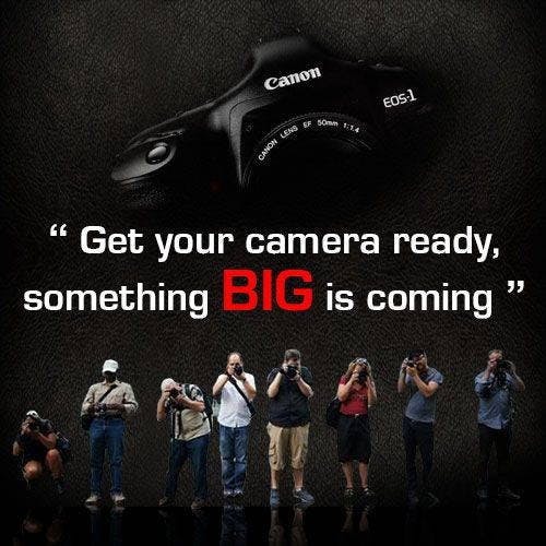 是Canon 印度貼出新品預告宣傳,大物即將降臨?這篇文章的首圖