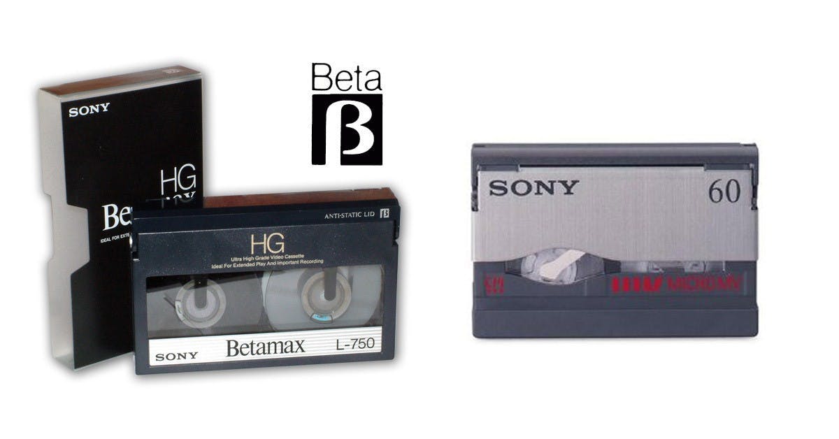 是SONY宣佈2016年3月起Beta錄影帶與MicroMV錄影帶將停止出貨這篇文章的首圖