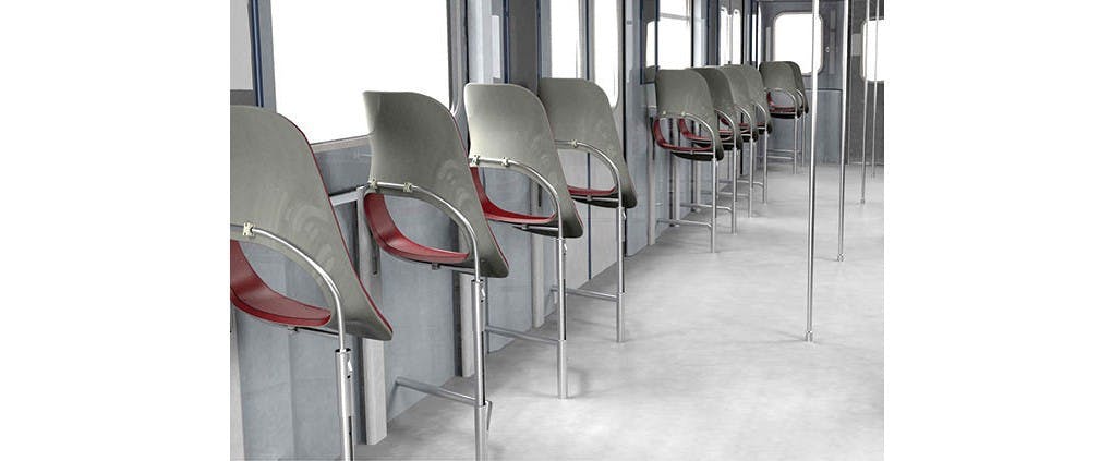 是半站式座椅 Opla Seat,讓公車空間變大了!這篇文章的首圖