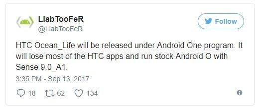 是HTC參與Android One手機計劃,開發U11 Life:保留EdgeSense功能、HTC Camera等!這篇文章的首圖