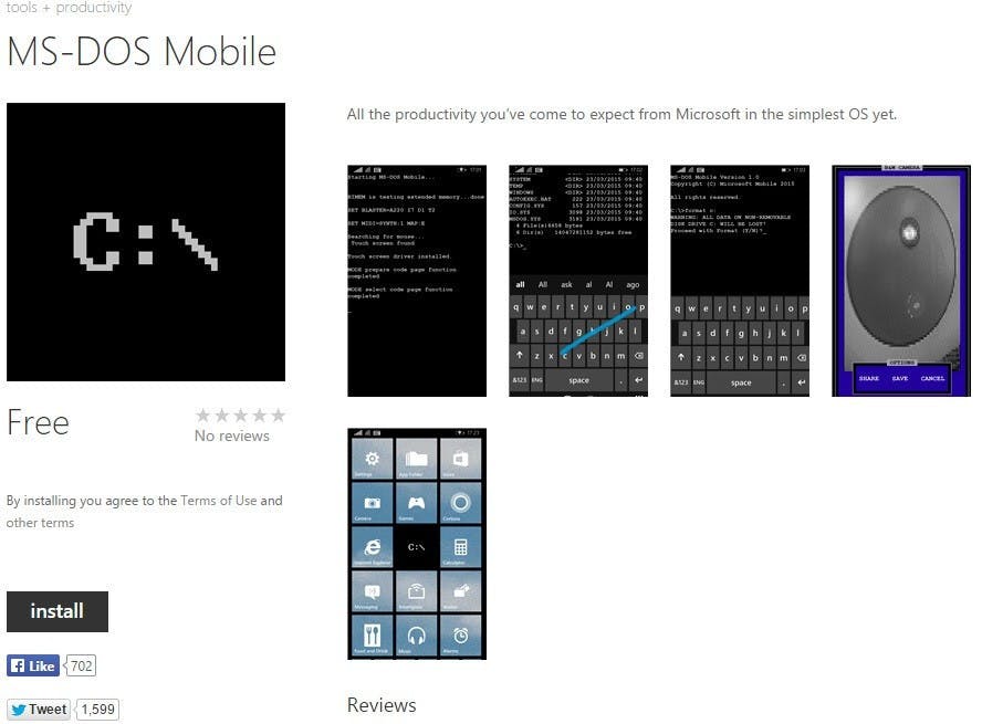 是身為一個專業的老派工程師一定要裝來用,微軟宣布推出 MS-DOS for smartphones這篇文章的首圖
