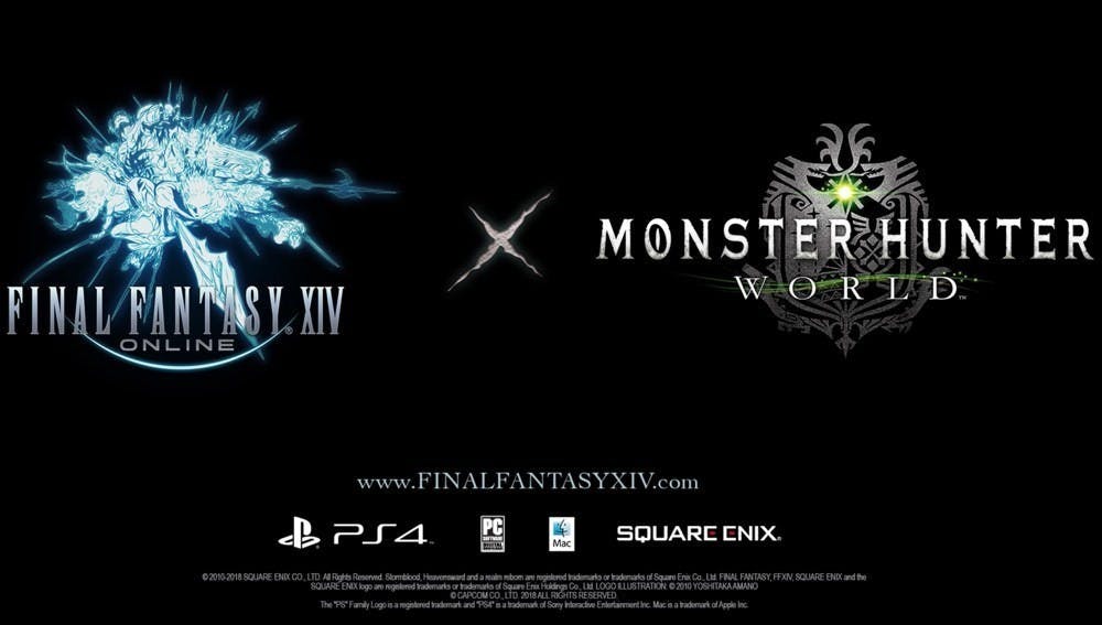 是Square Enix確認將以《FF XIV》與《魔物獵人 世界》跨界合作這篇文章的首圖