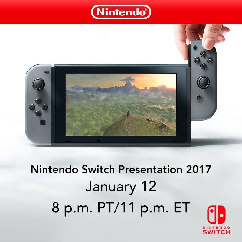 是任天堂正式宣布 Switch 將在台灣 2017 年 1 月 13 日舉辦媒體活動,同時官方會進行直播這篇文章的首圖