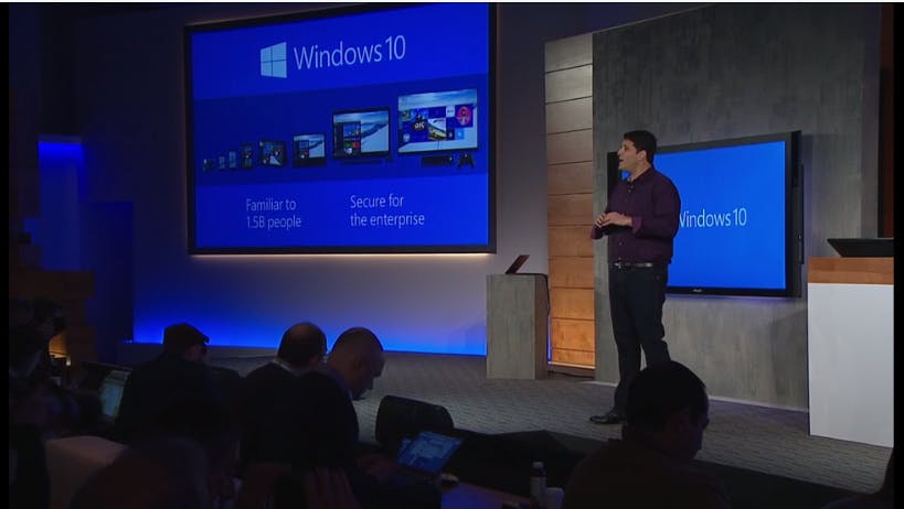 是微軟 Windows 10 說明會之一,強調跨平台體驗均一化的服務式戰略這篇文章的首圖