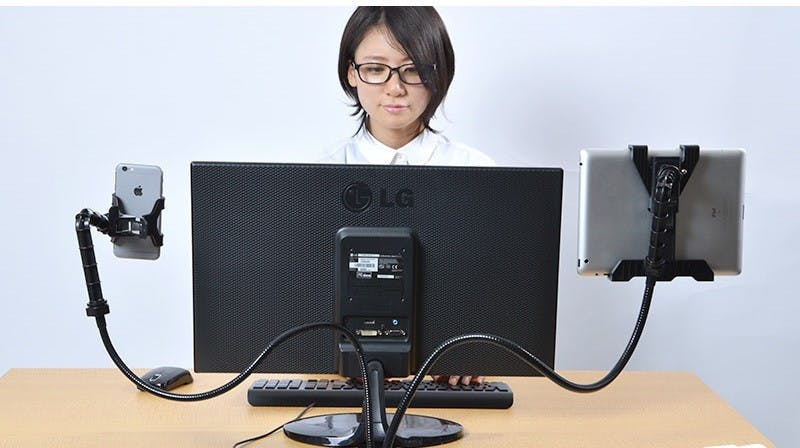 是手機、平板雙懸臂架,低頭族重度使用者也不過如此吧這篇文章的首圖