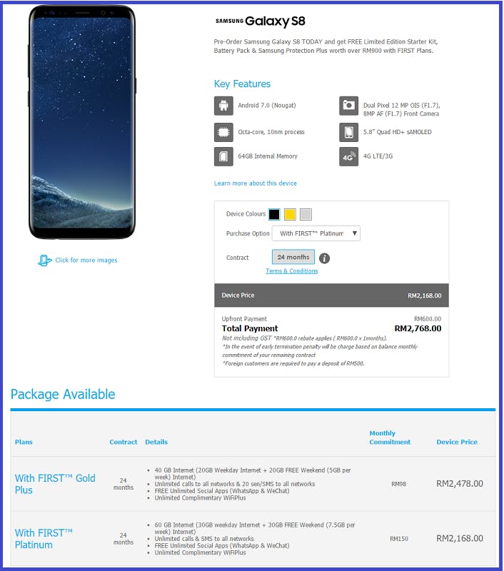 是Celcom再推EasyPhone分期付款配套:RM145/月起就能擁有Galaxy S8、S8+!5月5日~7日免費UBER載送以贏取RM888神秘禮物!這篇文章的首圖