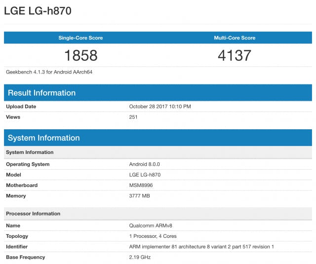 是LG 正為 LG G6 測試 Android 8.0 Oreo 系統的第3張圖