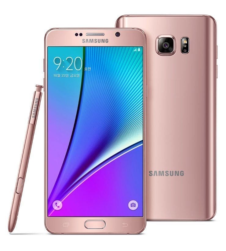 是玫瑰金款Galaxy Note 5 預計下週登台這篇文章的首圖