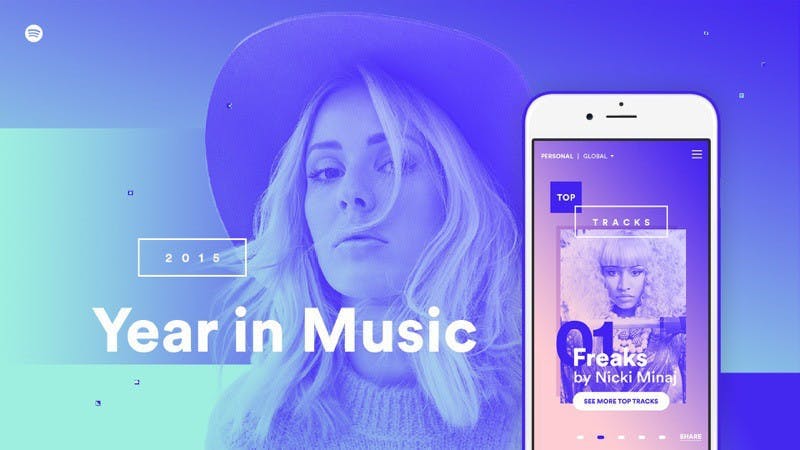 是Spotify「年度音樂」服務 打造個人專屬排行榜這篇文章的首圖