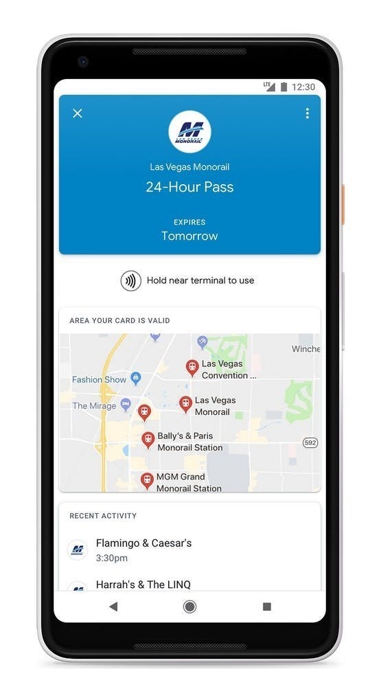 是Google Pay終於加入支援數位交通票卡 率先與拉斯維加斯單軌電車合作這篇文章的首圖