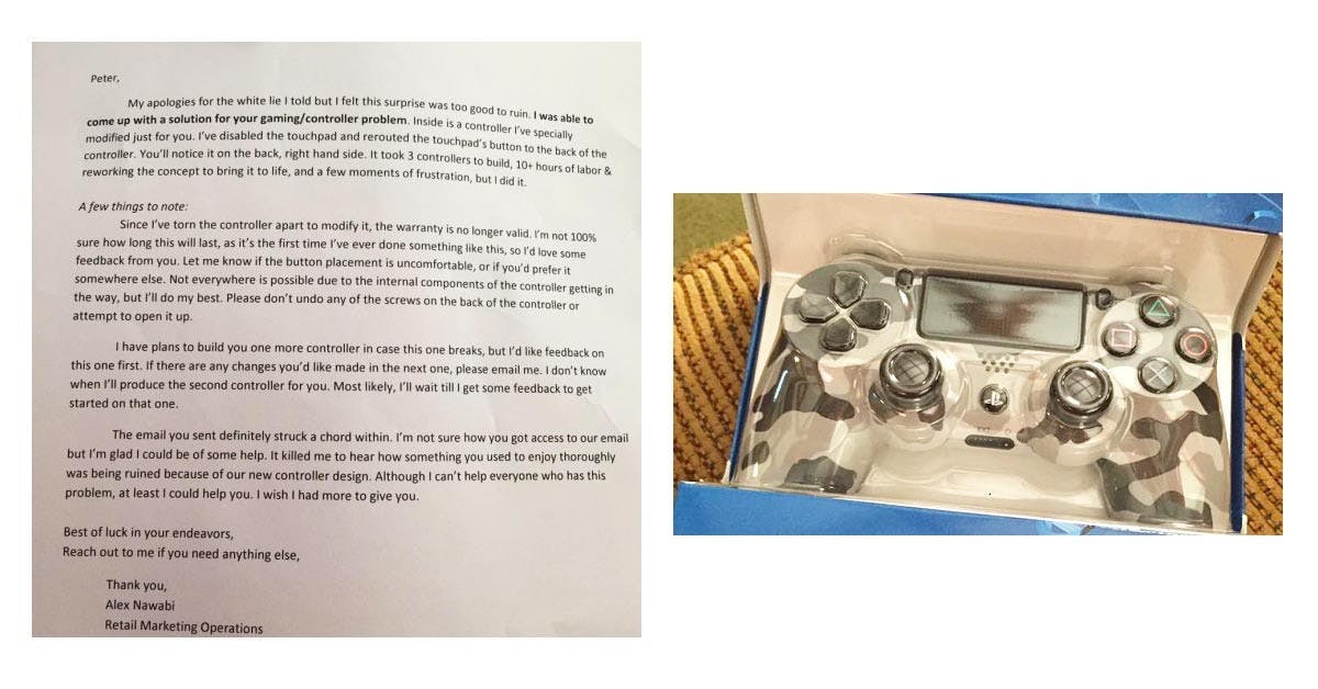 是美國PlayStation員工為腦性痲痺玩家解決困難,打造特製Dual Shock 4手把這篇文章的首圖