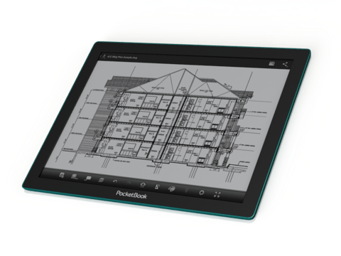 是專為工程建設閱讀 CAD 設計圖催生, PocketBook CAD Reader 採用 E-Ink Fina 電子紙這篇文章的首圖