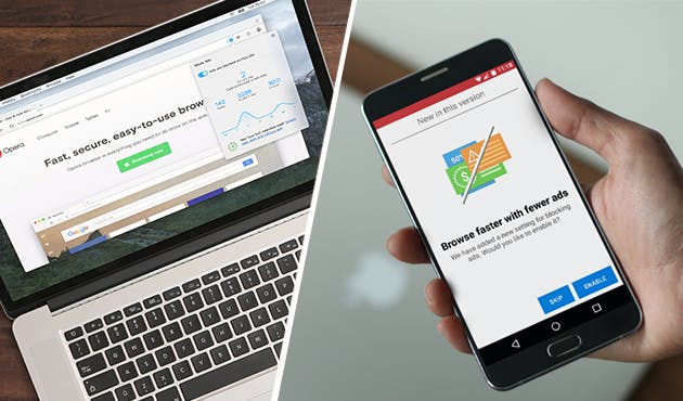 是直接內建廣告阻擋元件, Opera 為 Opera Mini 與電腦版 Opera 瀏覽器增添新機能這篇文章的首圖