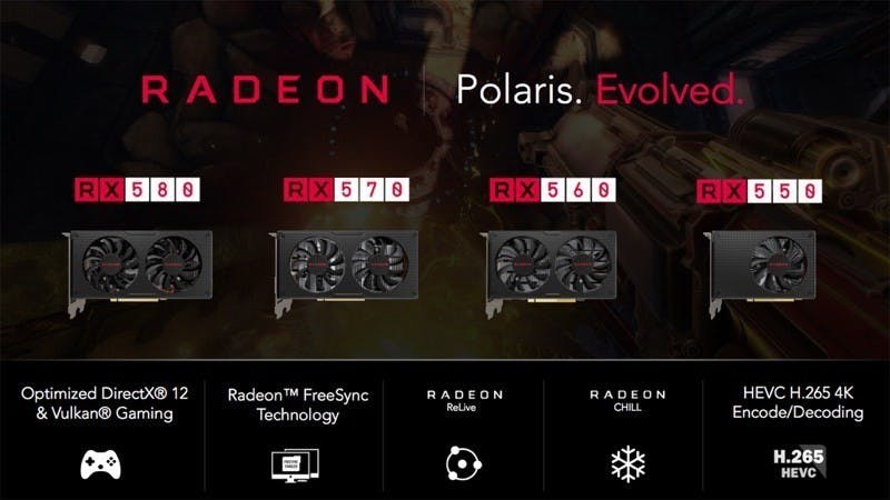 是AMD Radeon RX 500系列更新 依然維持Polaris顯示架構這篇文章的首圖