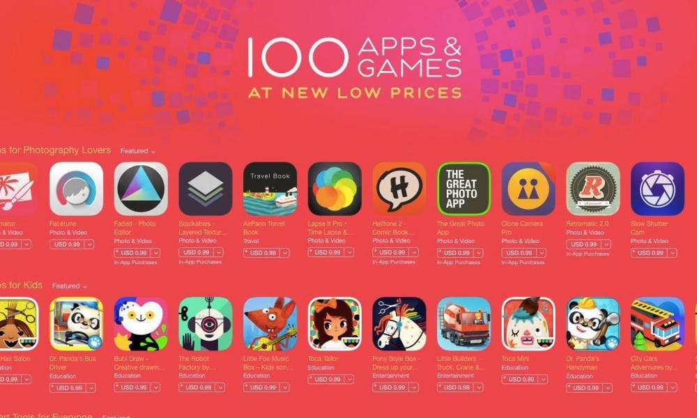 是機不可失!App Store 100個著名的Apps和遊戲大減價!!!這篇文章的首圖